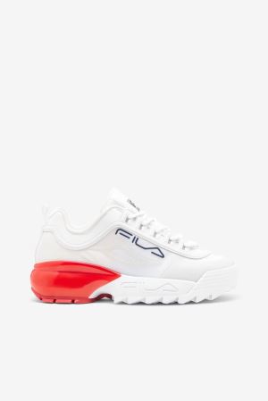 FILA Disruptor 2a Sneakers White / Navy / Red,Womens Shoes | CA.SWHQGP460